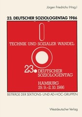 Friedrichs – 23. Deutscher Soziologentag 1986 Sektions- und Ad-hoc-G – X555z