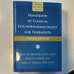 Handbook of Clinical Psychopharmacology Eighth Edition Preston O’Neal New Harbi…