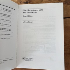 The Mechanics of Soils and Foundations by John Atkinson Second edition 2nd Spon