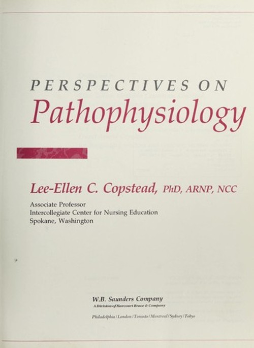 Perspectives on Pathophysiology Hardcover Lee-Ellen C. Copstead