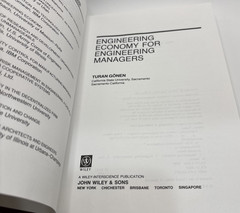 Engineering Economy for Engineering Managers:With computer Applications,by Gonen