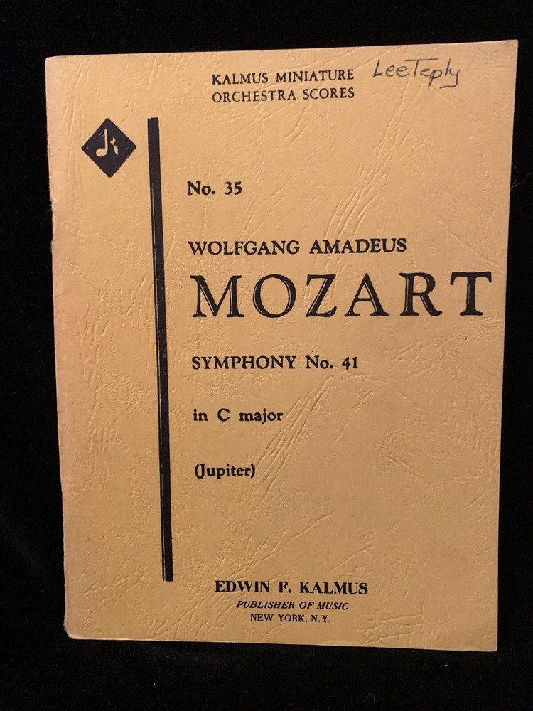 MOZART Symphony No. 41 “Jupiter” – FULL MINI SCORE – KALMUS
