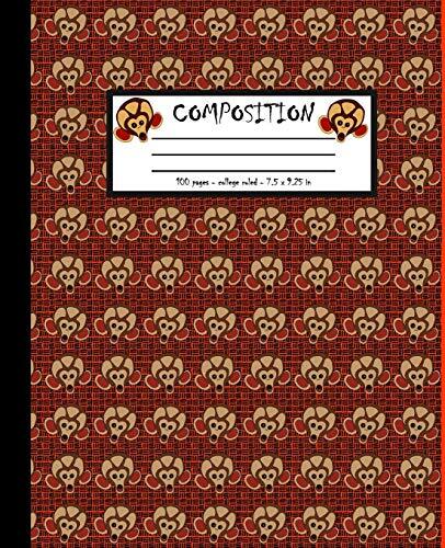 Composition: 100 pages college ruled 7.5 x 9.25 in, Notebooks 9781073582389-,