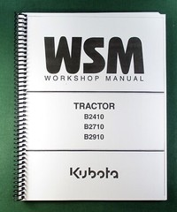 Kubota B2710 Workshop Manual: 426 Pages Coil Bound & Protective Covers!