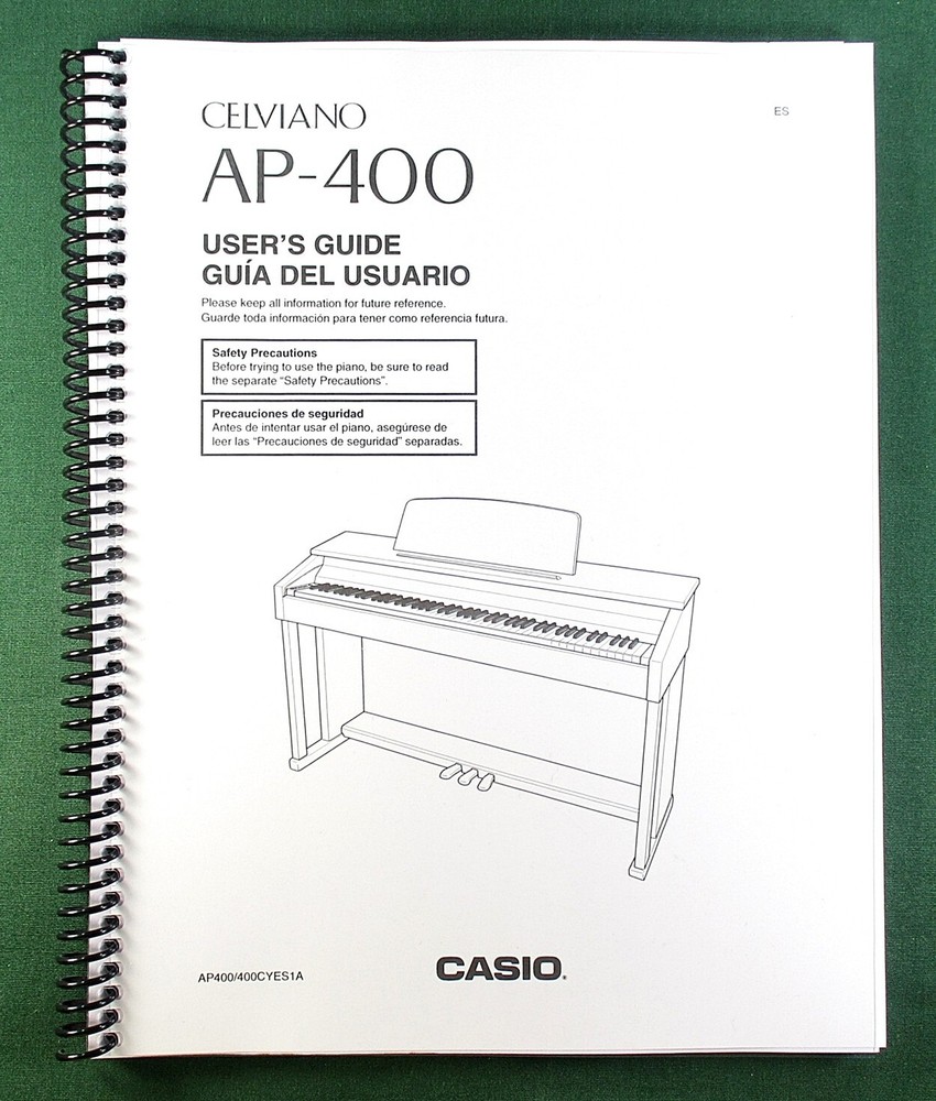 Casio AP-400 Instruction Manual: 37 Pages Coil Bound & Protective Covers!