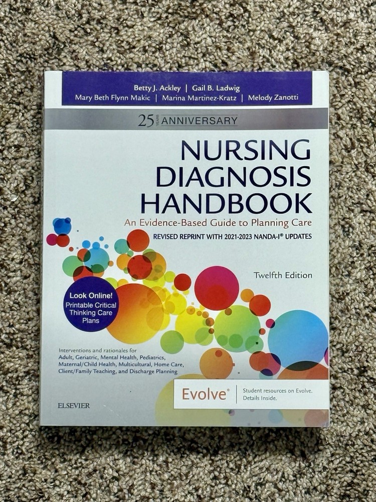 Elsevier Nursing Diagnosis Handbook: Evidence-Based Guide 12th Ed 2021 Paperback