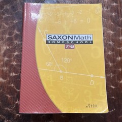 Saxon Math 7/6 Homeschool by Stephen Hake (no writing in book!)