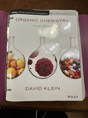 Organic Chemistry by David R. Klein Pre-owned Wiley Third Edition Binder Book