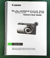 Canon SD3500 IS IXUS 210 Instruction Manual: 180 Pages & Protective Covers!