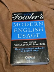 New Fowler’s Modern English Usage
