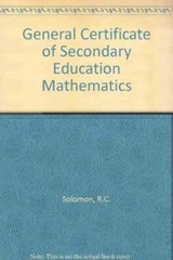 General Certificate of Secondary Education Mathematics By R.C.