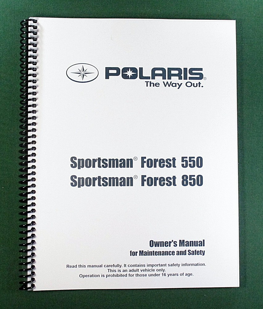2012 Polaris Forest 550 ATV Owner’s Manual: 142 Pages & Clear Covers!