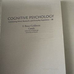Cognitive Psychology: Connecting Mind, Research, and Everyday Experience (MindT