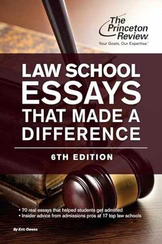 Law School Essays That Made a – Paperback, by The Princeton Review – Very Good x