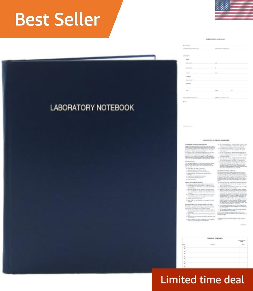 Lab Notebook Laboratory Notebook – 240 Pages .25” Grid Format, 8 7/8” x 11 …