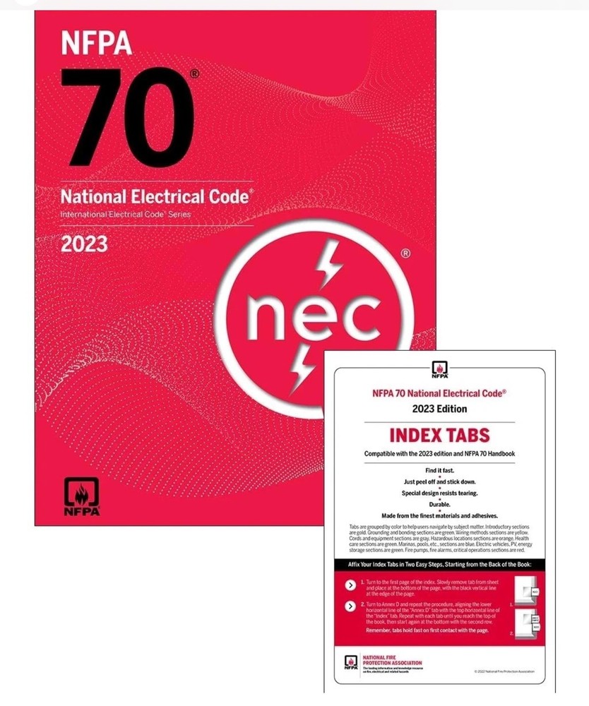 New NFPA 70 NEC 2023 National Electrical Code Paperback USA STOCK W/Ez Tabs