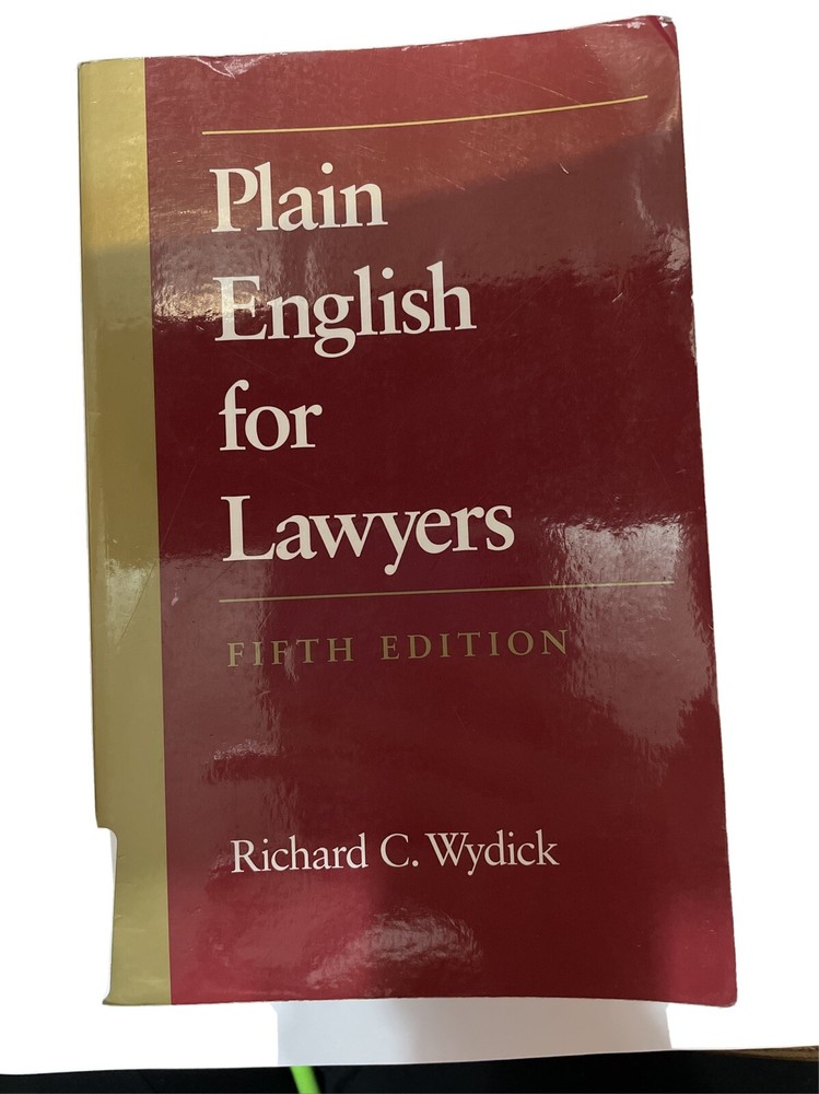 Plain English for Lawyers, Fifth Edition by Richard C. Wydick (2005, Trade…
