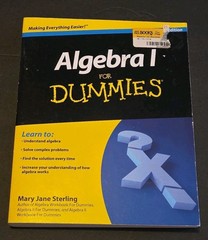 Algebra I for Dummies + Workbook by Sterling & Cliffs Quick Reference Book Lot