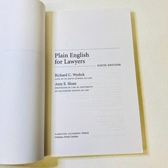 Plain English for Lawyers – Paperback By Richard C. Wydick