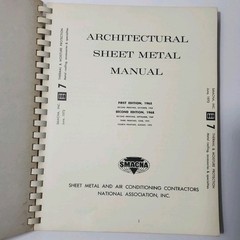 Smacna Architectural Sheet Metal Manual 1972