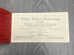 Vintage Palmer Method Handwriting Textbook Grade 8 The A.N. Palmer Company