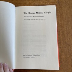 The Chicago Manual Of Style 13th Edition HCDJ 1982