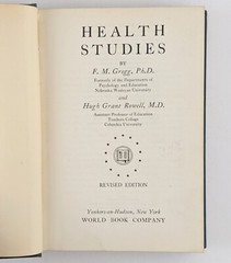 Health Studies (1940) Vintage Health Science Textbook, Gregg & Rowell