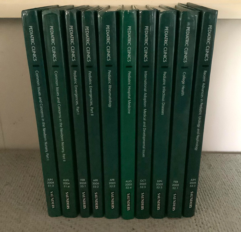 Pediatric Clinics of North America (10) Volumes Mixed Topics, Titles 2004 – 2006