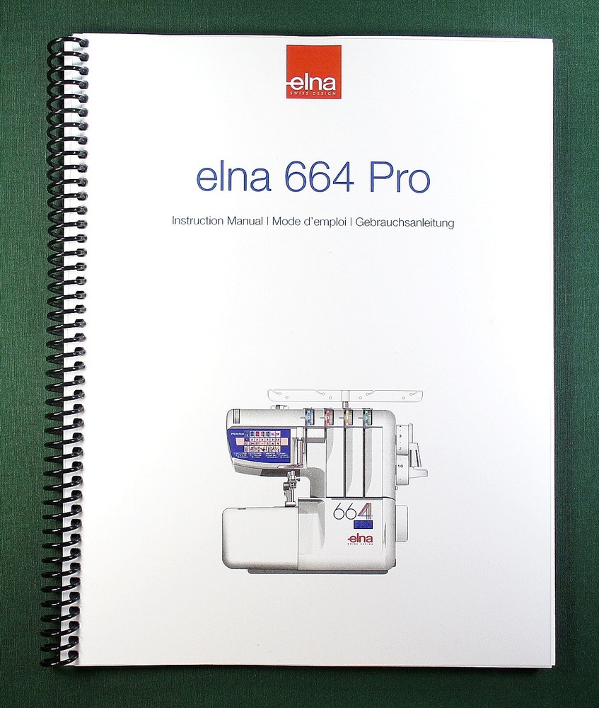 Elna 664 Pro Instruction Manual: 96 Pages & Protective Covers!