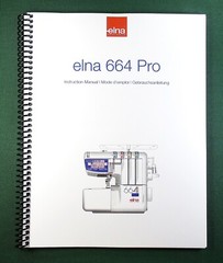 Elna 664 Pro Instruction Manual: 96 Pages & Protective Covers!