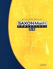 Saxon Math Homeschool 5 / 4: Solutions Manual – 1591413257, HAKE, paperback