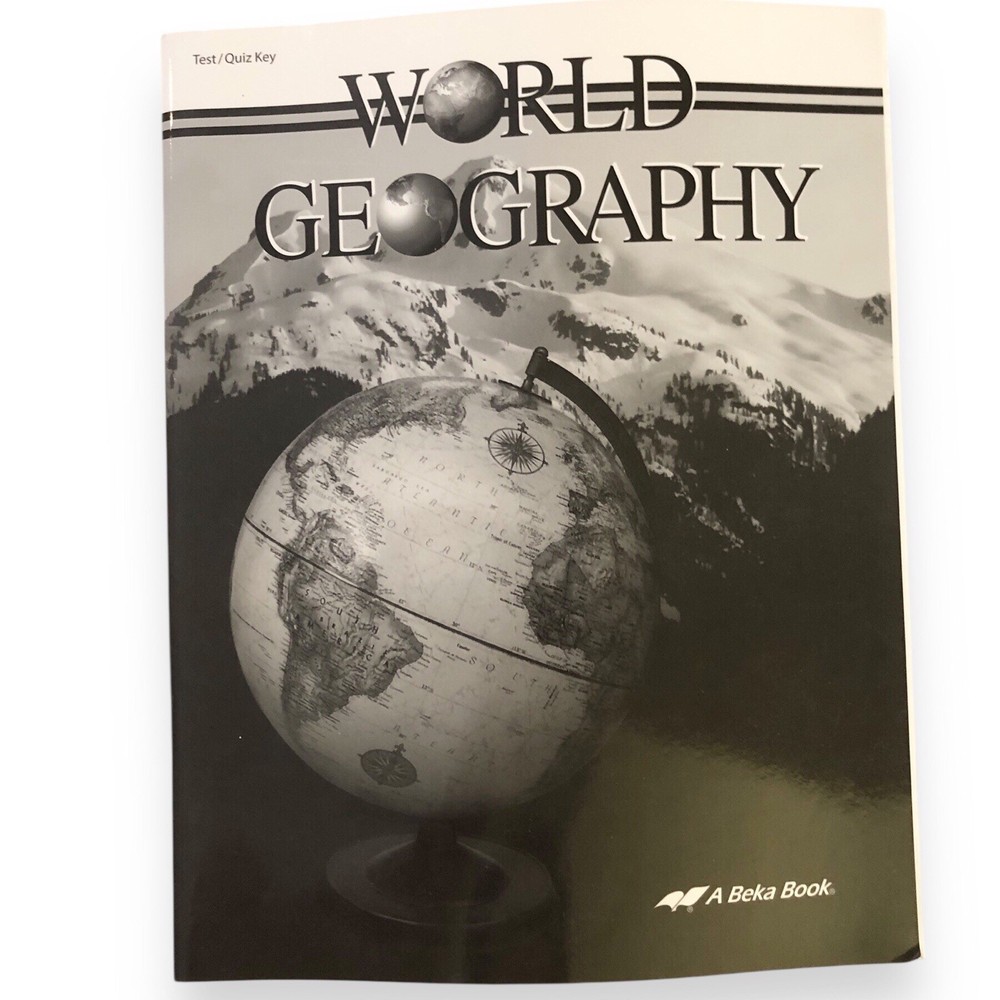Abeka A Beka Book World Geography Test Quiz Key High School 9th Grade Homeschool
