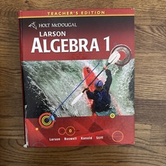 Holt McDougal Larson Algebra 1 Teacher, student, Solution Key, workbook