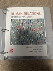 Human Relations by Leslie Minor-Evans and Lowell Lamberton (2021, Ringbound)