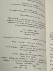 The Holy Reich: Nazi Conceptions of Christianity Steigmann-Gall, Richard PB Book