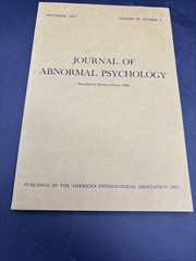 1973 Journal Of Abnormal Psychology Vol 82 1-2-3 APA Behavior Drug Treatment