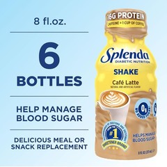 Smooth & Creamy Diabetes Shake – 8 Fluid Ounces, Café Latte Flavor, 6 Pack