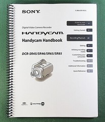 Sony DCR-SR65 Instruction Manual: 108 Pages Coil Bound & Protective Covers!