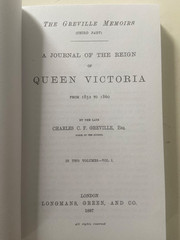 The Greville Memoirs A Journal of Reign of Queen Victoria 1852 to 1860 3 Vol SET