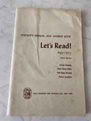 1962 Teacher’s Manual & Answer Book Let’s Read ~ Books 1 & 2 ~ 3rd Series