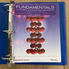 Fundamentals of Materials Science & Engineering Rethwisch Callister Jr. BINDER