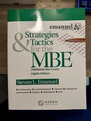 Strategies and Tactics for the MBE; Eighth Edition