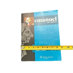 Emanuel Law Outlines: Criminal Law by Steven L. Emanuel Sixth Edition Paperback