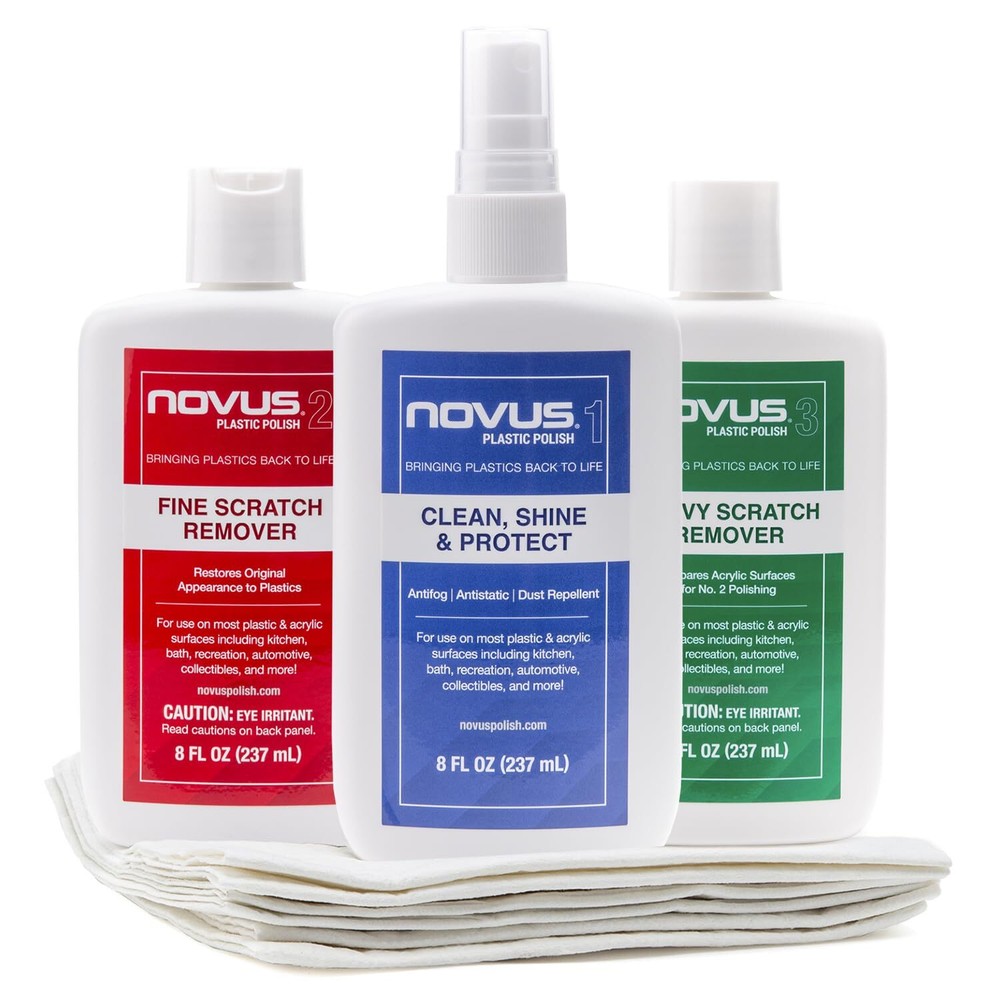 Plastic Clean & Shine Pack – Fine & Heavy Scratch Remover – 8oz Bottles