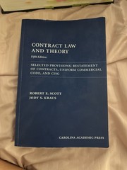 Carolina Academic Press Contract Law and Theory 5th Ed Scott Kraus Paperback