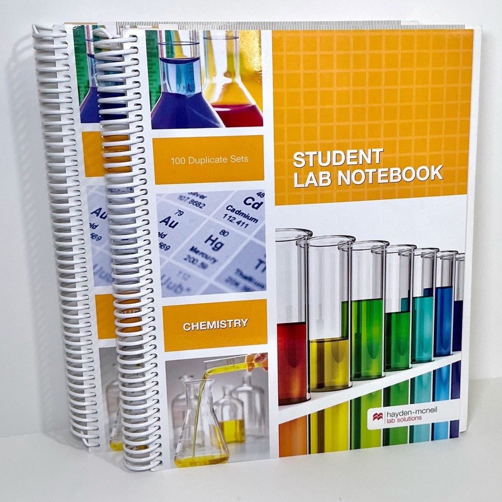 2 Pack Bundle Hayden-McNeill 100 Duplicate Pages Chemistry Student Lab Notebook