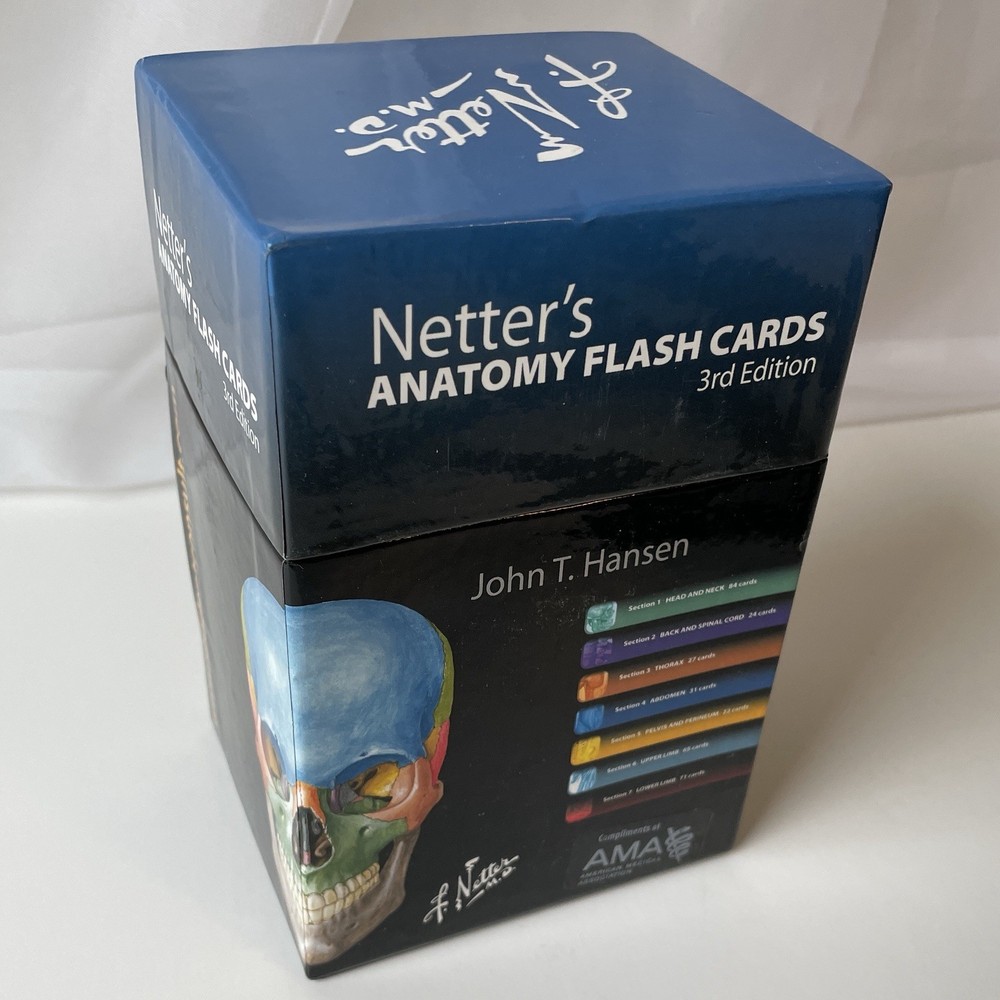 Netter’s Anatomy Flash Cards: with Online – Cards, by John T. Hansen – Very Good