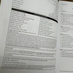 2025 Becker CPA Exam Review Taxation Regulation V 1.3 Study Book Refer NEW/OTHER