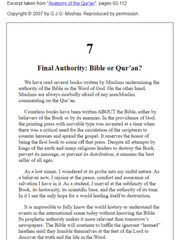 ANATOMY OF THE QUR’AN | G J O MOSHAY | CHICK PUBLICATIONS | 160 PAGES