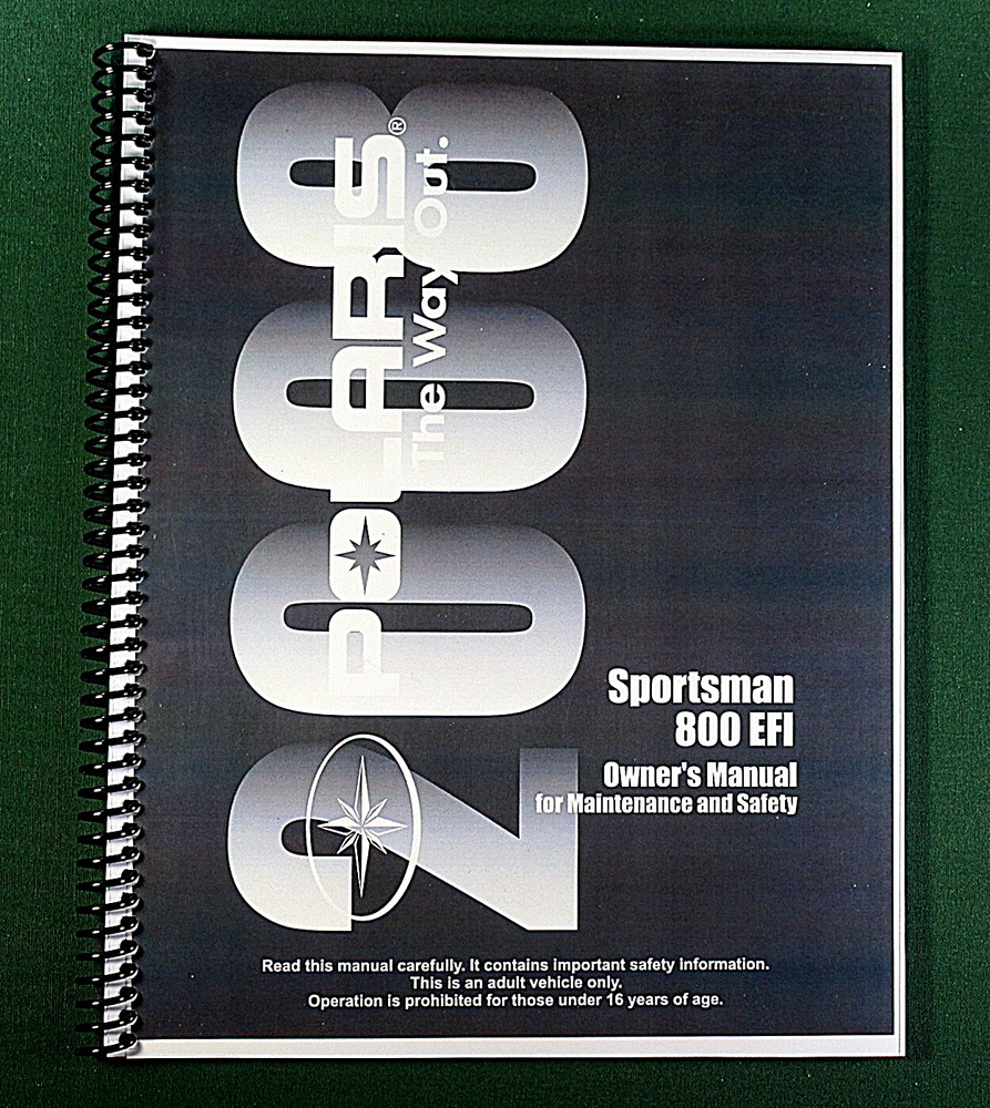 2008 Polaris Sportsman 800 EFI Owner’s Manual: 140 Pages & Protective Covers!